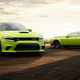 Illustration for article titled The 2019 Dodge Challenger and Charger Will Bring Hope to Our Grayscale Streets in Lime Greenem/em